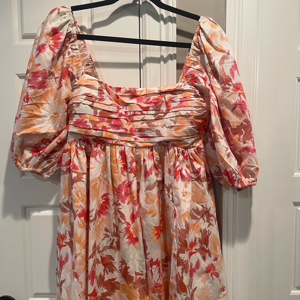 Abercrombie & Fitch Floral Mini Dress - Pink, Orange, White